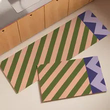 レトロな雰囲気のキッチンマット【防滑・防水・防油・お手入れ簡単】