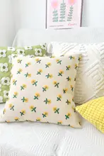 かわいい花柄クッション【コットンリネン・ソファ用・枕付き】