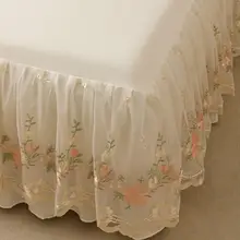 プリンセススタイルのベッドスカート【スカート縁付き・四季通用・ベッドシーツカバー】（セットアップ対応）