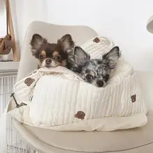 かわいいカートゥーンデザインのペット用スリングバッグ【通気性・犬猫用・肩掛けスタイル】