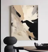 手描き油絵のテクスチャー アート風の抽象装飾画【リビング＆玄関用・立体デザイン】