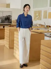 山屿牧玛 コットン製 9分丈カジュアルパンツ【塩縮加工・フィット・ビンテージスタイル】