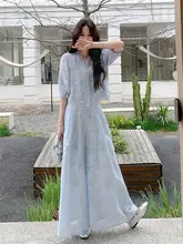 優雅なレースデザインのパフスリーブブラウスとワイドパンツ【春夏用・女性用】（セットアップ対応）