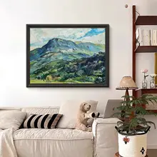 手描きの原木風景画【茶室装飾・青山を背に・インテリア】