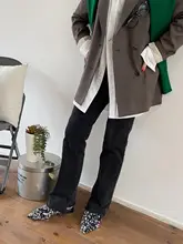 ZOEYJA ハイウエストデニムパンツ【前長後短・美脚効果・スリムデザイン】