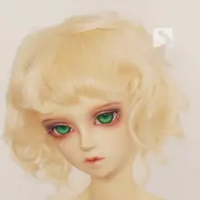 ドール用ウィッグ BJD SD モヘア ショートカール ふわふわ 短め