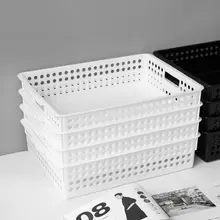 A4対応 メッシュ文書バスケット【デスク上整理用・マルチレイヤー・ホワイト＆ブラック】