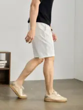 ハーフパンツ メンズ 半ゴムウエスト ストレート メタルロゴ 通気性 涼感 ルーズ 夏「LUUD」
