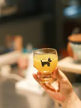 ステムグラス ガラス  かわいい 犬 レインコート デザイン 牛乳 コーヒー 水 お酒