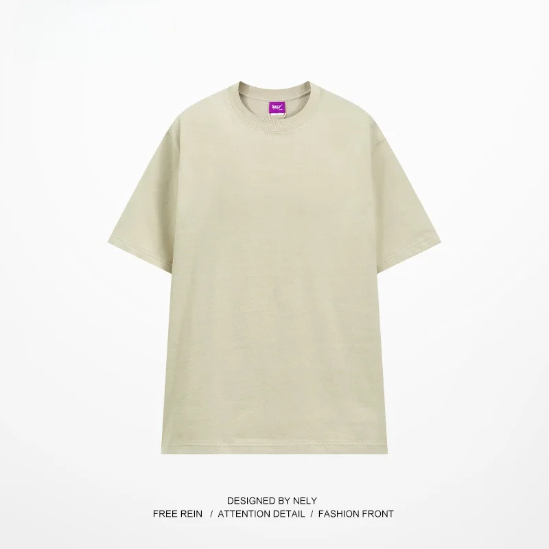 極上の柔らかさの白鹅绒コットンTシャツ：男女兼用の夏用フィットスタイル