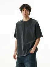 Tシャツ メンズ 半袖 オーバーサイズ ウォッシュ加工 アメリカンスタイル ストリート カジュアル 夏 着回し
