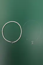 パールネックレス用ワイヤーと純銀パーツ【DIY手作りブレスレット用】