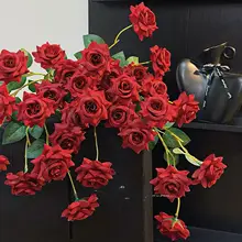 ナチュラルスタイルのバラの造花ブーケ【インテリア装飾・撮影用】