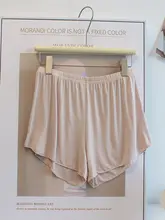 モーダル素材 夏用薄手ルーズフィットショートパンツ【防透け・安全パンツ・ワイドレッグ】
