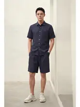 ハーフパンツ メンズ テンセル リネン ストレート きれいめ カジュアル 夏 「UADER」