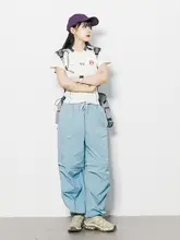 レディース 夏用Vネック短袖Tシャツ【アメリカンレトロ・カラーブロック・フィット感】