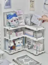デスク用コーナー収納ラック【学生向け・文房具整理・多層タイプ】