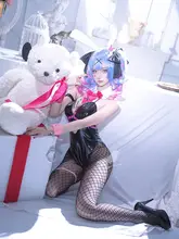 初音ミク風 コスプレ衣装 ウサギデザイン連体衣