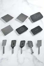 灰色シャワーヘッド【加圧タイプ・大口径・天井取り付け用】