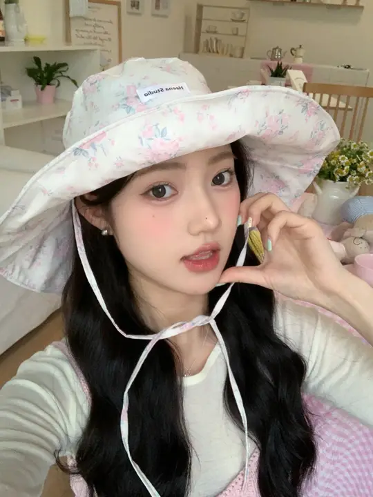 薄手の花柄フィッシャーハット【女子用・登山・日除け】