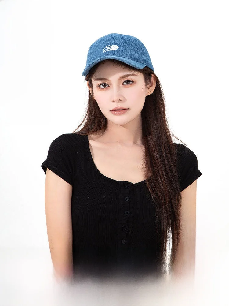 デニム風花柄キャップ【韓国スタイル・小顔効果】はどんなシーンでおすすめか