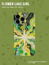 四葉のクローバー モチーフのスマホケース【iPhone14・16・17 Pro対応・シンプルデザイン・ソフトタイプ】