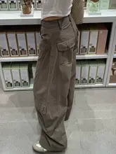 ハイウエスト軍用グリーンワイドパンツ【極上の柔らかさ・多ポケット・フィット】（セットアップ対応）