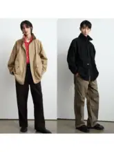 ヴィンテージウォッシュ仕立てのコットン混紡中長丈コート【ユニセックス】