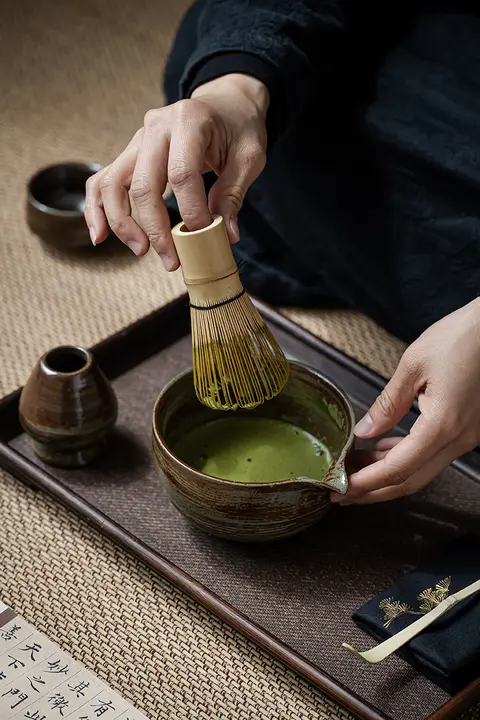 手作り茶道具セット【宋代風・粗陶抹茶碗・茶筅スタンド・ヴィンテージデザイン】