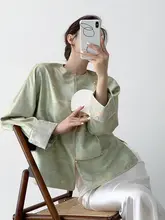 中国風レトロデザインのゆったりショートジャケット【丸首・秋用・刺繍】