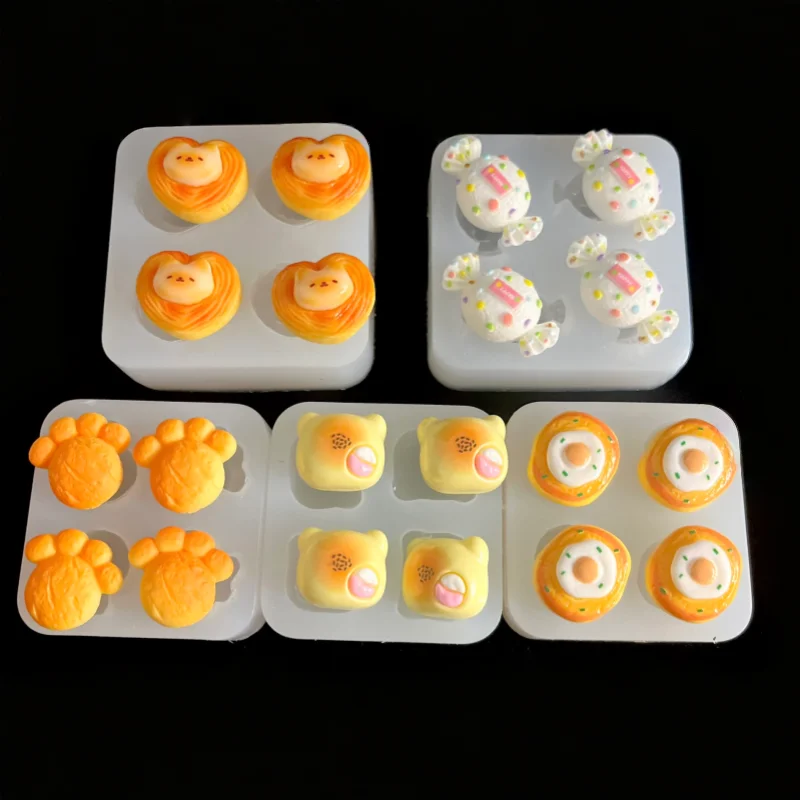 猫型のマカロン型シリコンモールド【ストロベリーケーキ・食品グレード・お菓子用】