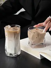 不規則カップ 家庭用アイスアメリカーノラテウィスキージュース冷飲 ガラス製