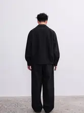 ウール製 平驳領 コクーンシルエットの薄手ジャケット【ノー打孔・極上の柔らかさ・日本風】
