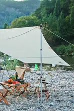 HIKEMAN タープポール テントポール アルミ合金 伸縮式 極太 キャンプ アウトドア