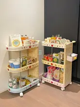 おしゃれなキッチン用移動式多層収納ワゴン【リビング・キッチン・お菓子置きに最適】