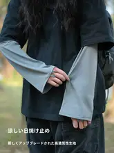 紫外線対策に最適！女性用冷感袖カバー【夏用・通気性・ゆったりフィット・アウトドア・ドライブ・バイク対応】