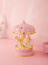 エレガントな回転木馬 オルゴール【七色に光る・子供用・クリスマス・誕生日ギフト】