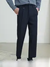 春用 メンズ九分パンツ【ワイドストレート・ビジネスカジュアル・単プリーツ】（セットアップ対応）