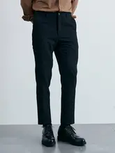 秋冬用 ビジネス通勤カジュアルパンツ【しわにならない・黒・デザイン性・スリムフィット】