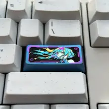 サイバーパンクスタイルのカラフルなアニメキーボードキーキャップ【チタン合金製・エンターテイメントデザイン】