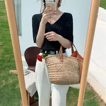 夏用 薄手のアイスシルクTシャツ【ストライプ・Vネック・ゆったりサイズ】