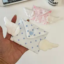 可愛いカートゥーンウィングデザインの手作り小物入れ【星柄・デジタルオーガナイザー・イヤホ ン収納用】