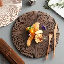 高級感のあるプレート【家庭用・創意デザイン・和風ステーキ用・レストラン用】