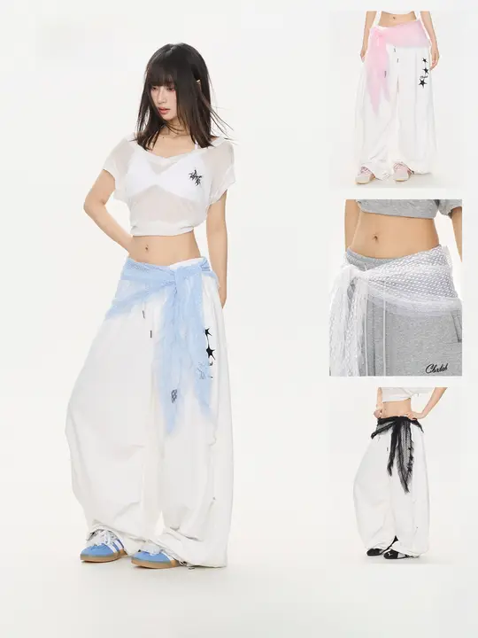 軽やかなメッシュスカート【フリルデザイン・ダンス用】
