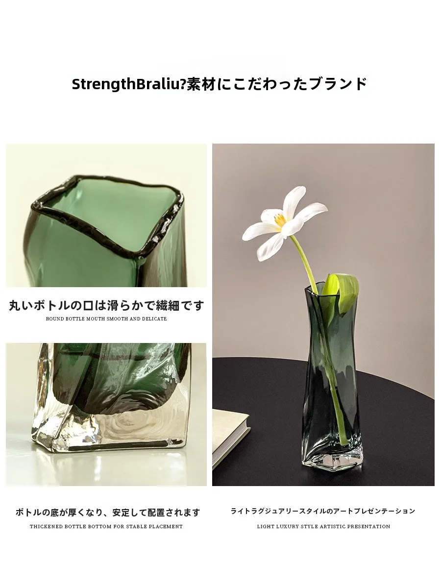 創造的なアート花瓶：北欧風純色ガラス花瓶のインテリア選び方と実用性