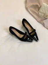 バタフライリボン付き マリージェン風女性用シューズ【内増高・フレンチスタイル・ドレス向け】