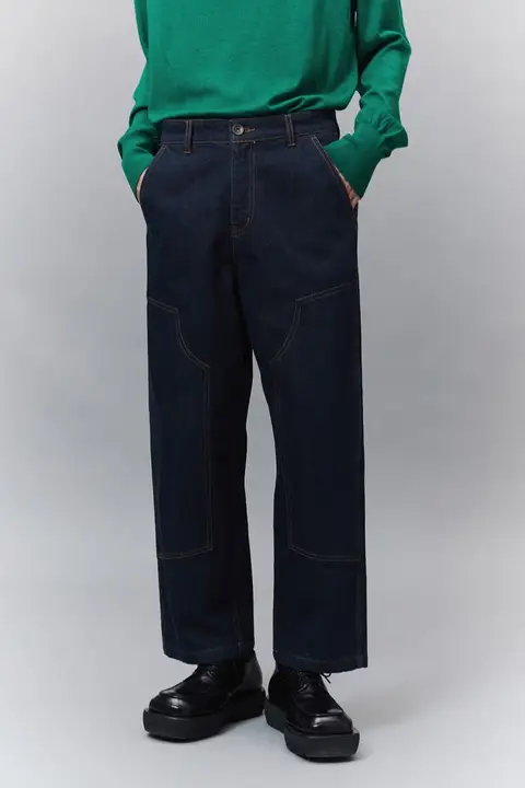 貼りポケットデザインのカーゴパンツ【極上の柔らかさ・ストレートレッグ・九分丈】（セットアップ対応）