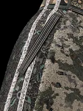 エレガントなビーズ装飾のペンシルスカート【セクシーライン・パーティー用】