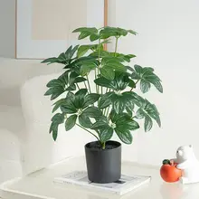 人工植物 りんごの葉 ポット植物 装飾 室内 リビング 店舗 インテリア フェイクグリーン