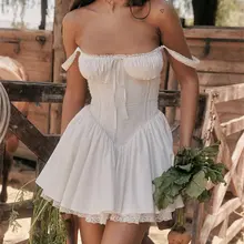 宮廷風レトロバレエスタイルレースキャミワンピース【秋用・ウエスト絞り・Aライン】